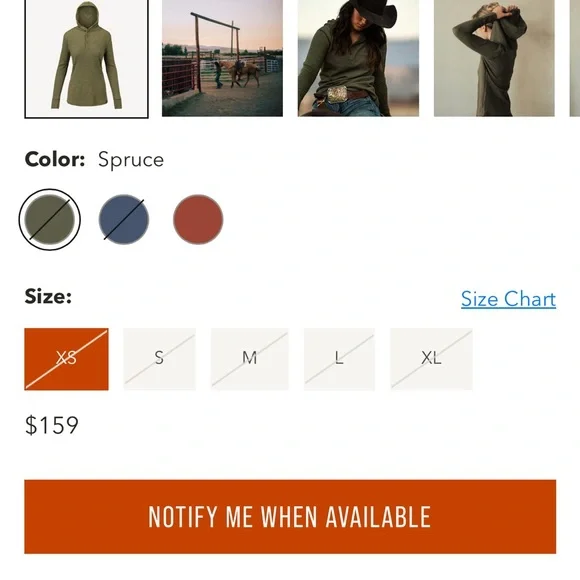 Duckworth Olive Hooded Sweatshirt M - Picture 7 of 7